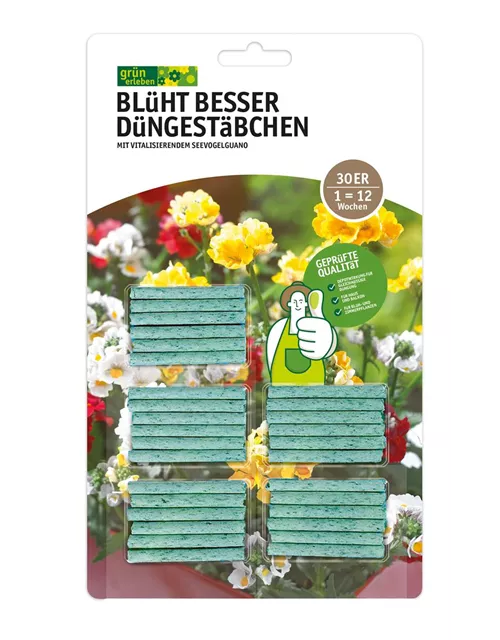 Blühpflanzen-Düngestäbchen Blüht Besser 